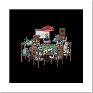 Robot Dogs Playing Poker Posters and Art